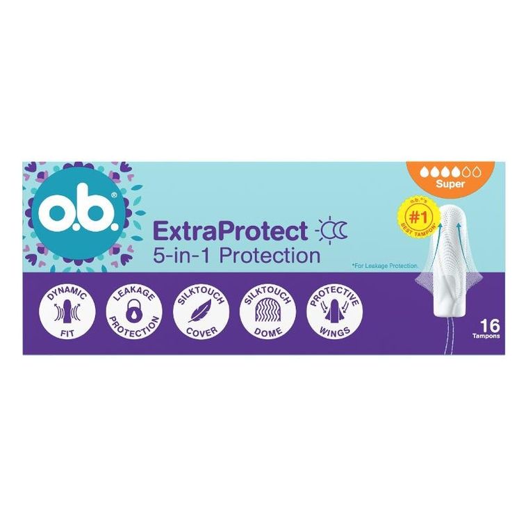 O.B., ExtraProtect Super, tampony, 16 szt.