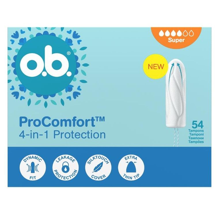 O.B., ProComfort Super, tampony, 54 szt.