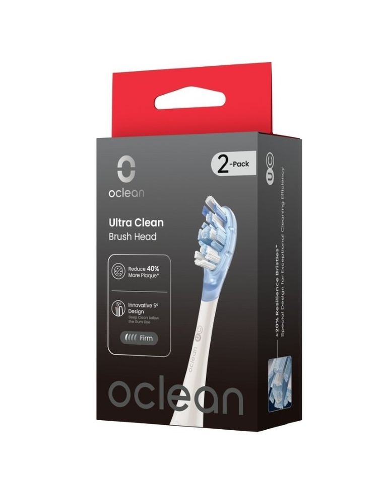 Oclean, Ultra Clean, końcówki do szczoteczki, UC03, białe, 2 szt.