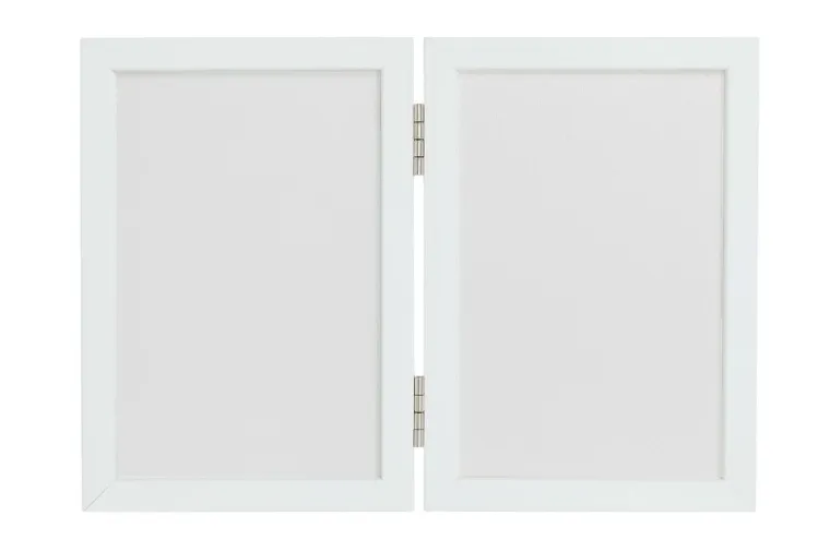 Odcisk Bobasa, podwójna ramka z glinką, biała