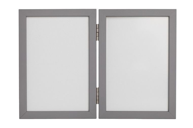 Odcisk Bobasa, podwójna ramka z glinką, szara