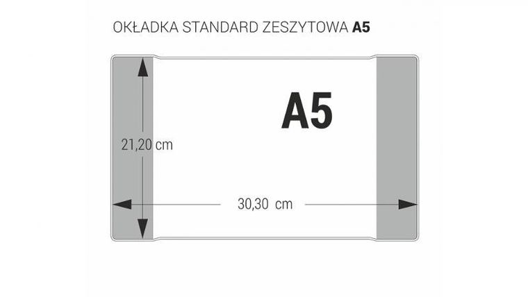 Okładka zeszytowa A5, kolorowe zakładki, 10 szt.