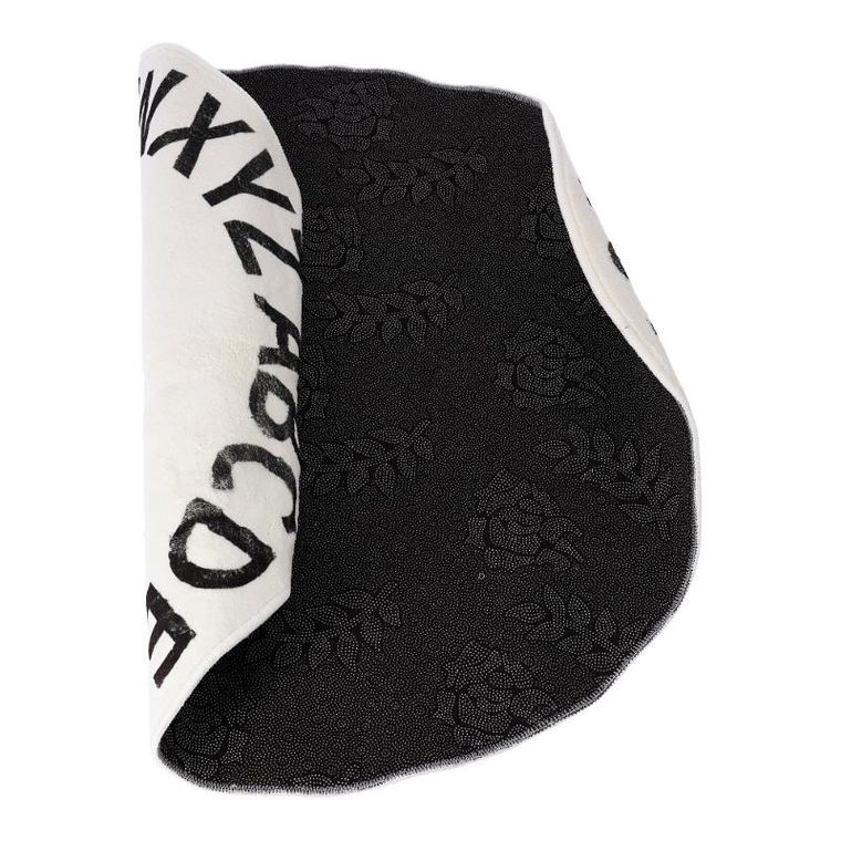 Okrągły dywan, antypoślizgowy, 80-80 cm, Alfabet