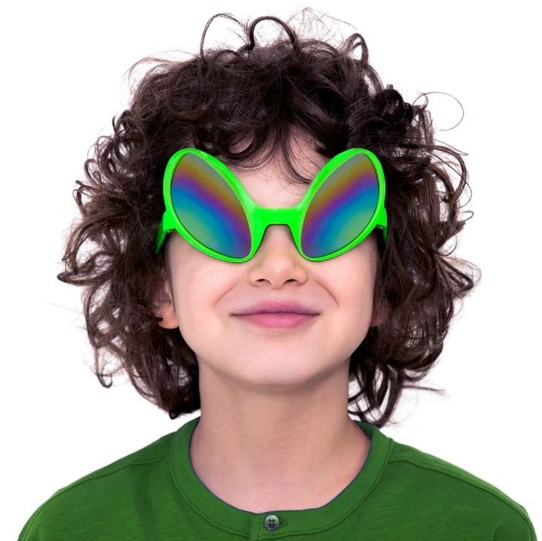 Okulary, UFO, zielone