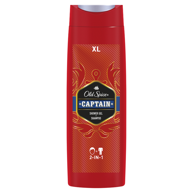 Old Spice, Captain, żel pod prysznic i szampon dla mężczyzn, 400 ml