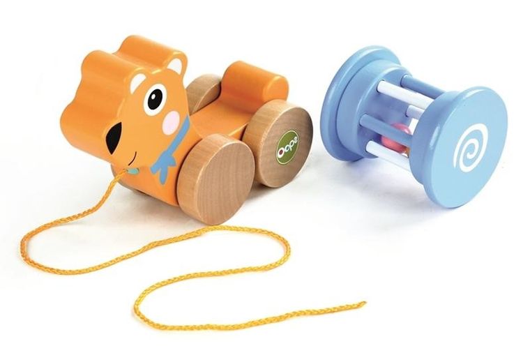 Oops, Miś, zabawka do ciągnięcia, 12m+