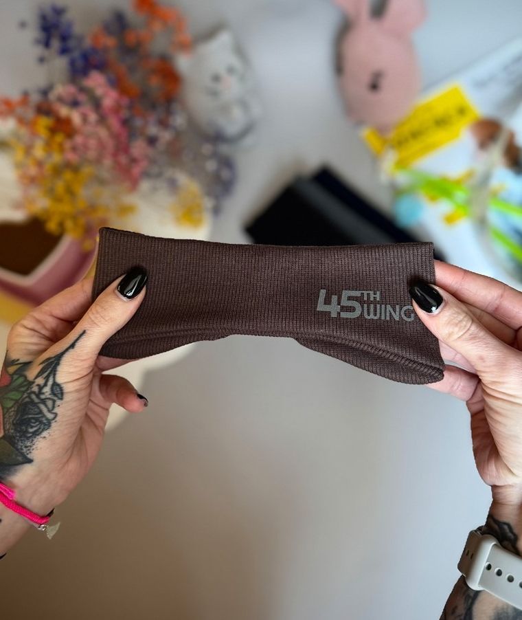 Opaska chłopięca, prążkowana, brązowa, Iltom