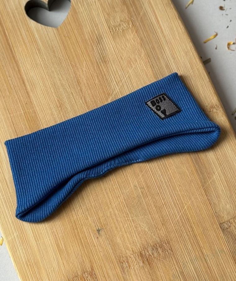 Opaska chłopięca, prążkowana, niebieska, Iltom