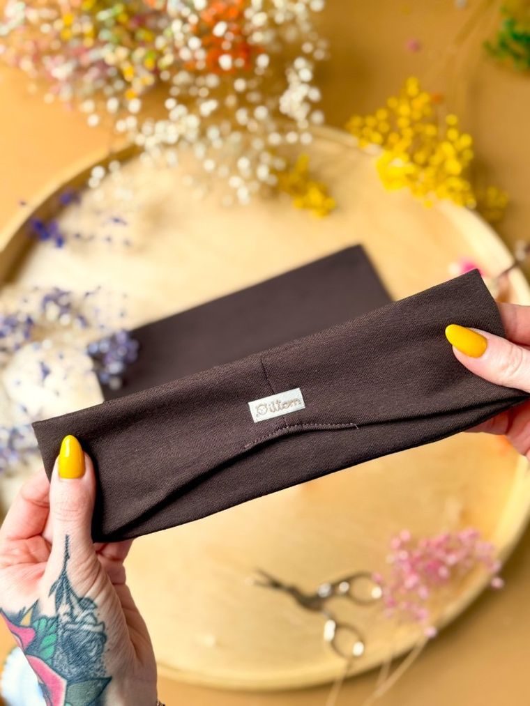 Opaska dla mamy i córki, brązowa, zestaw, 2 szt., Iltom