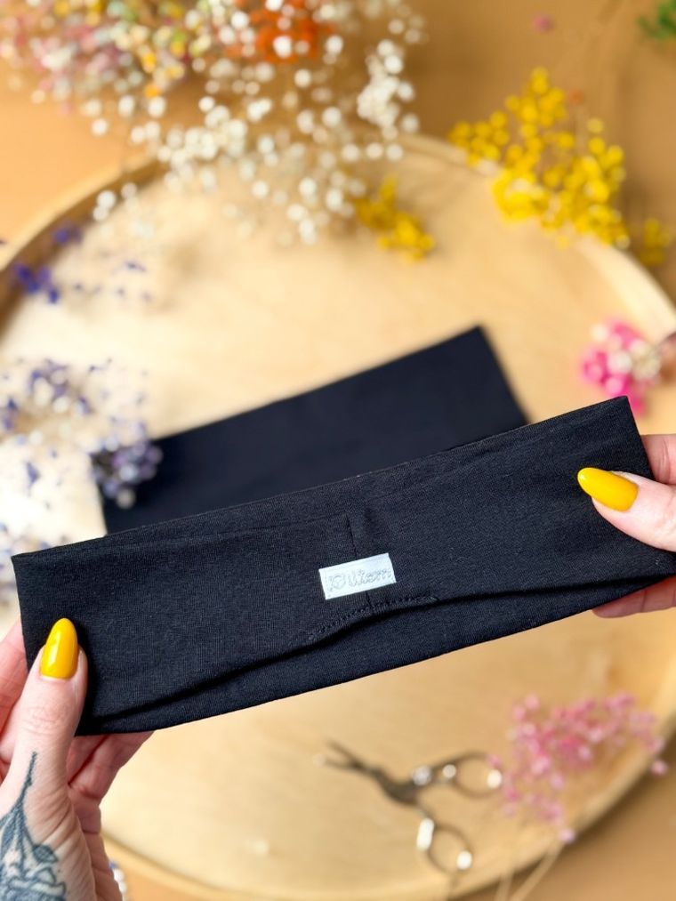 Opaska dla mamy i córki, czarna, zestaw, 2 szt., Iltom