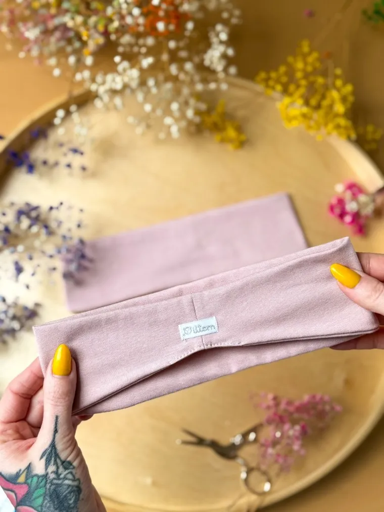 Opaska dla mamy i córki, różowa, zestaw, 2 szt., Iltom