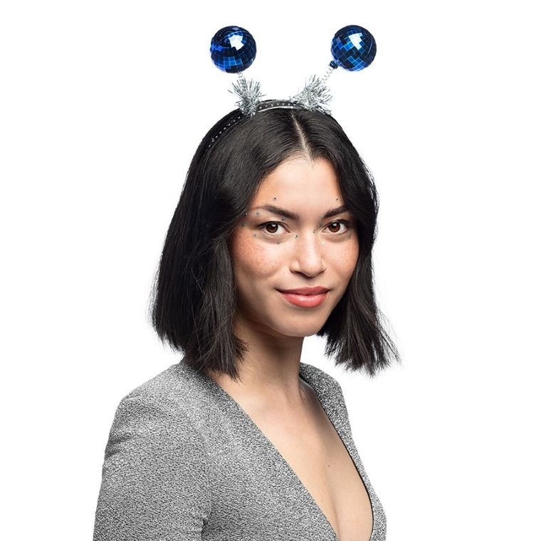 Opaska, kule disco, niebieskie