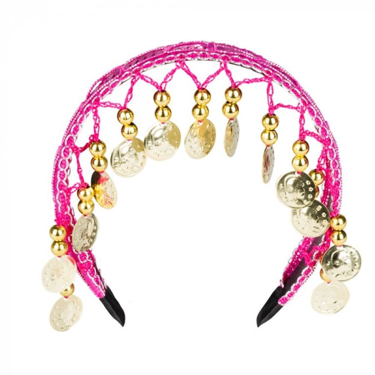 Opaska, taniec brzucha, różowa