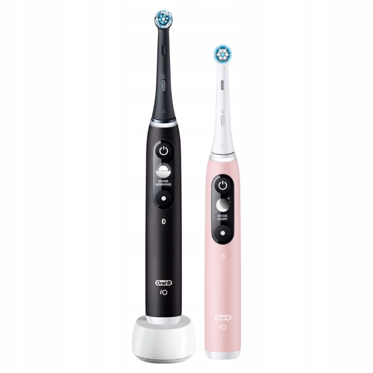Oral-B, magnetyczna szczoteczka elektryczna, iO Series 6N, zestaw Duo Black & Pink, 2 szt.