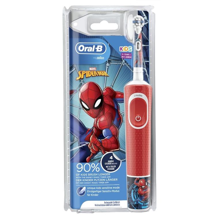 Oral-B, Vitality 100 Kids, Spiderman, szczoteczka wibrująca