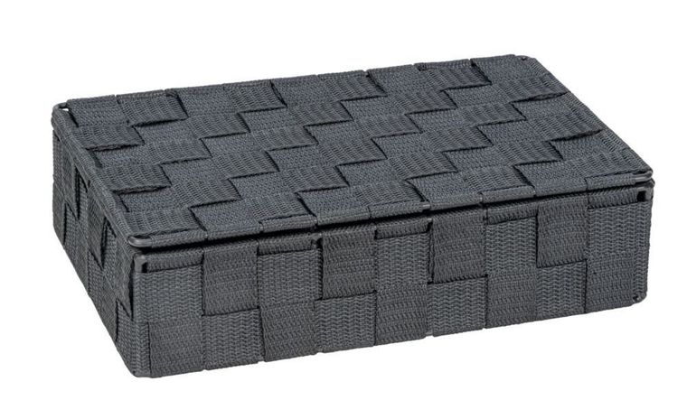 Organizer łazienkowy Adria, 4 przegrody, czarny