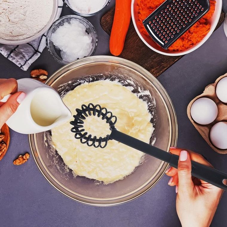 Orion, Blackline, trzepaczka do ubijania spiralna, czarna, 28 cm