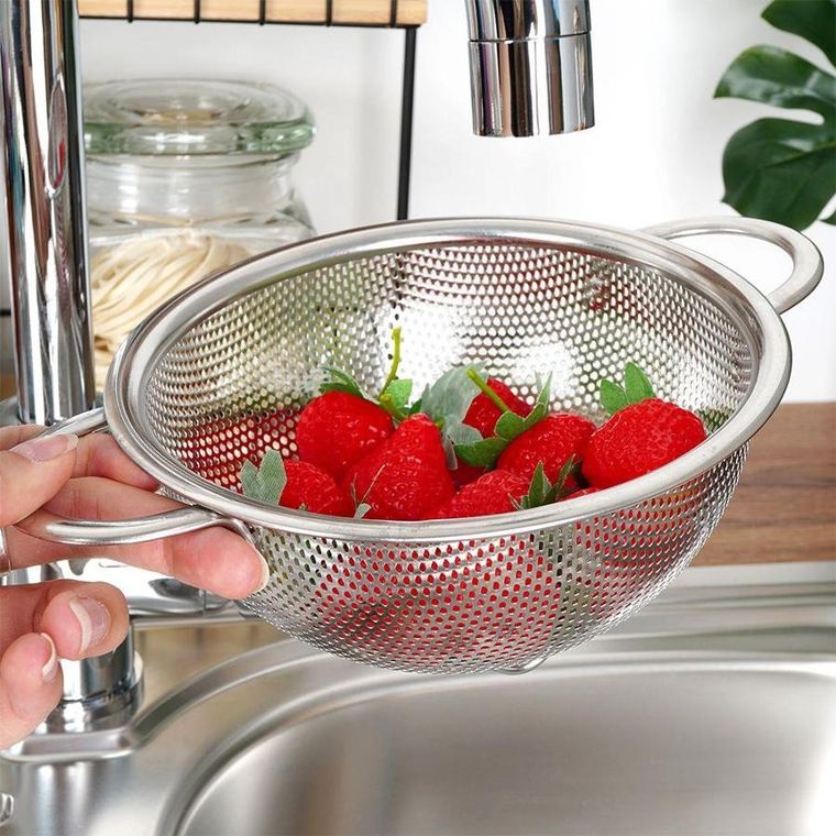 Orion, cedzak kuchenny, stalowy, Anett, 16,5 cm