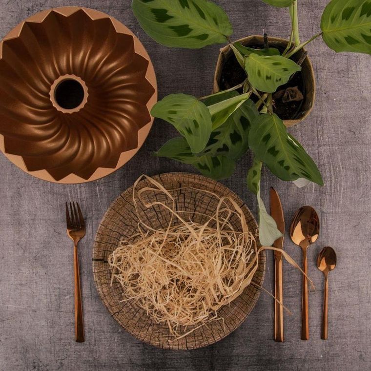 Orion, Copper, sztućce nierdzewne, miedziane luksusowe, 24 elementy