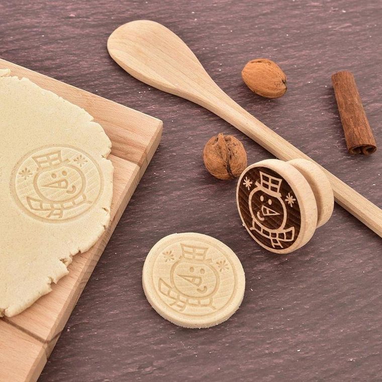 Orion, dekorator do ciastek, drewniany bałwan, 5.5 cm