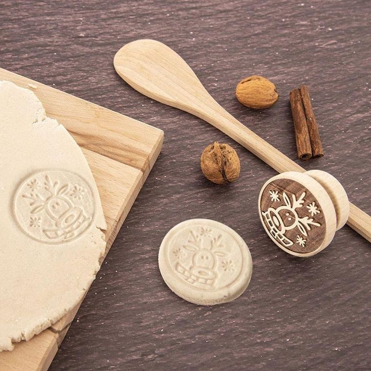 Orion, dekorator do ciastek, drewniany renifer, 5.5 cm