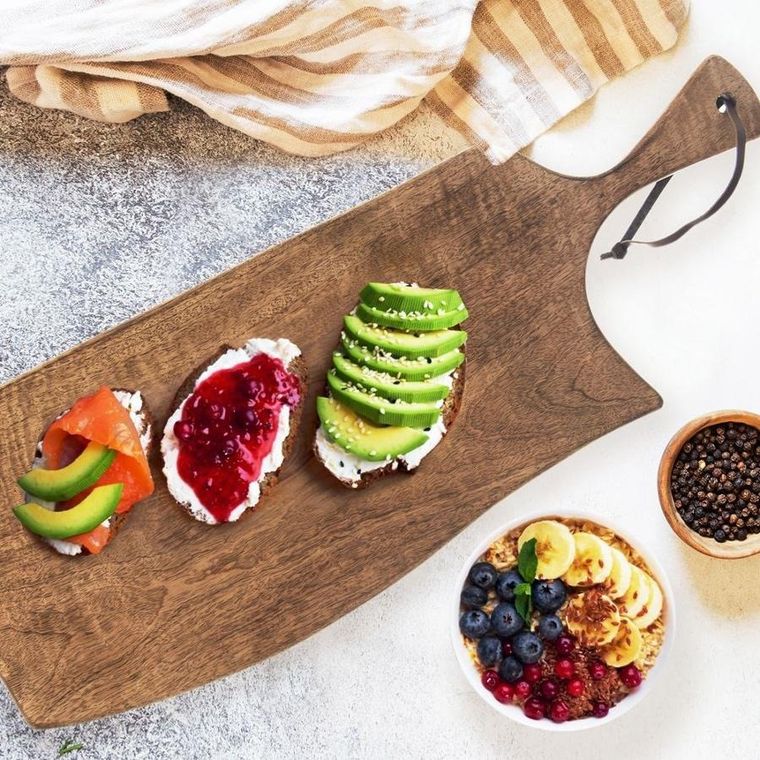 Orion, deska do krojenia i serwowania, drewniana, Mango, 61-22 cm