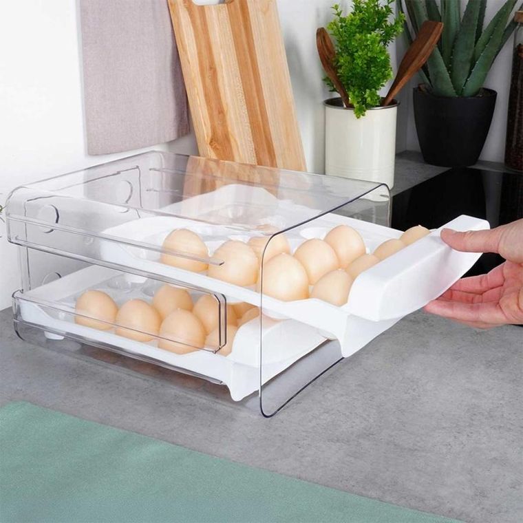 Orion, dwupoziomowy organizer pojemnik do lodówki na 40 jajek 229164
