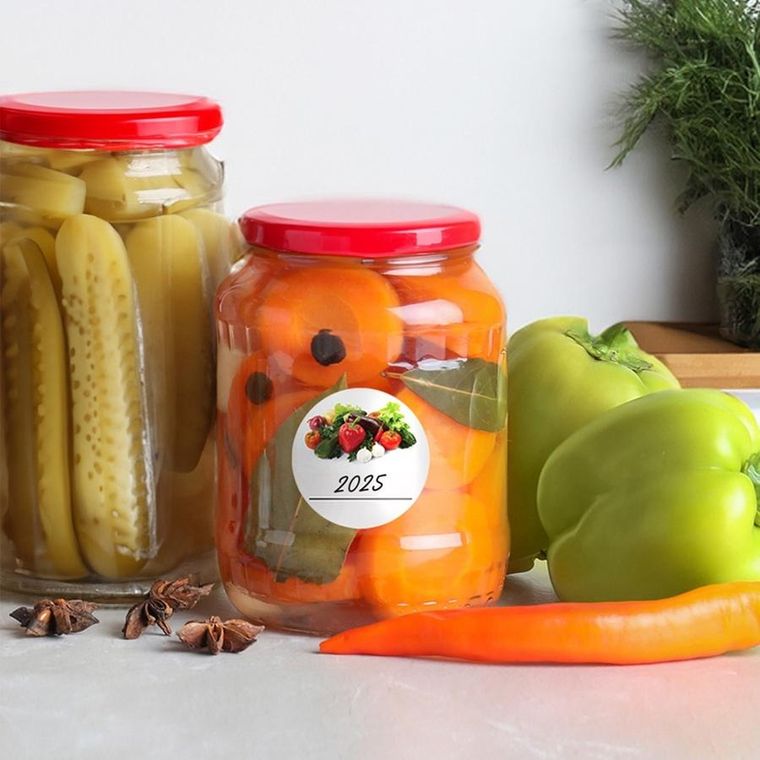 Orion, etykiety samoprzylepne na słoiki, 36 szt.