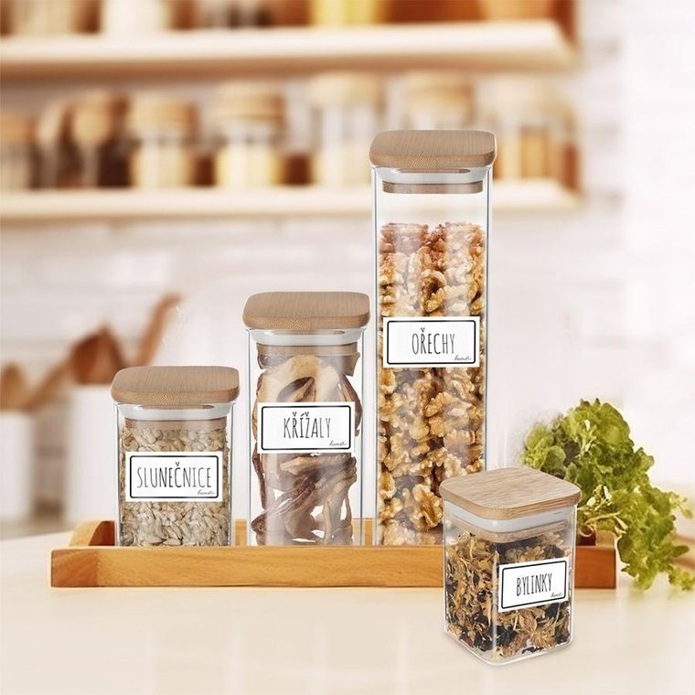 Orion, etykiety samoprzylepne na słoiki, Whiteline, 28 szt.