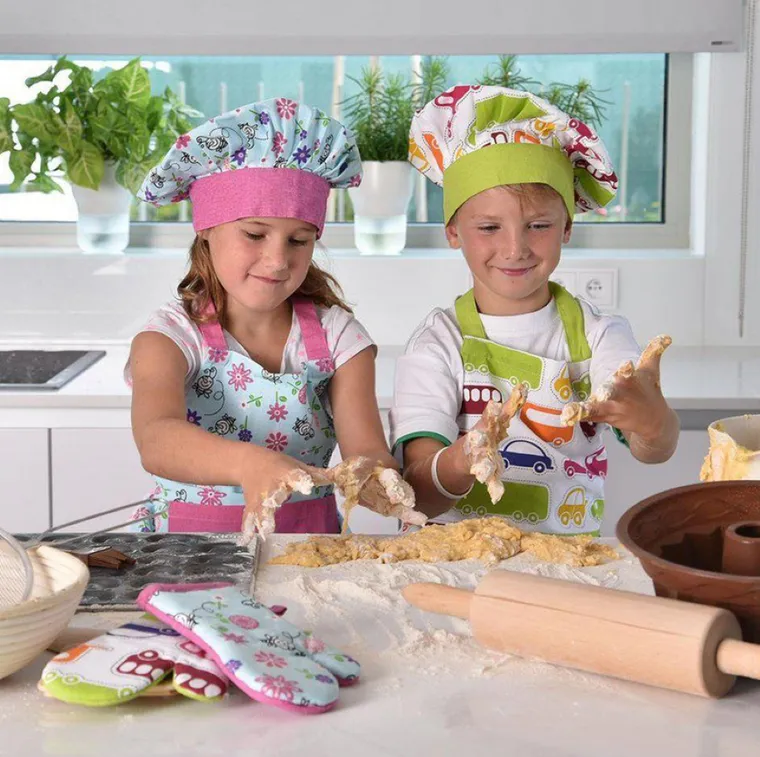 Orion, fartuch kuchenny, rękawica, czapka dla dzieci, auta
