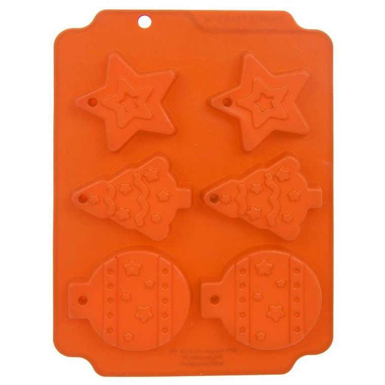 Orion, foremka silikonowa do pieczenia, bombki, choinka, gwiazda