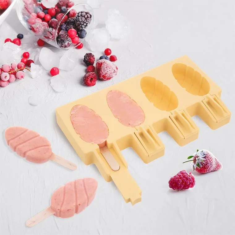 Orion, forma do lodów silikonowa z pokrywką, żółta