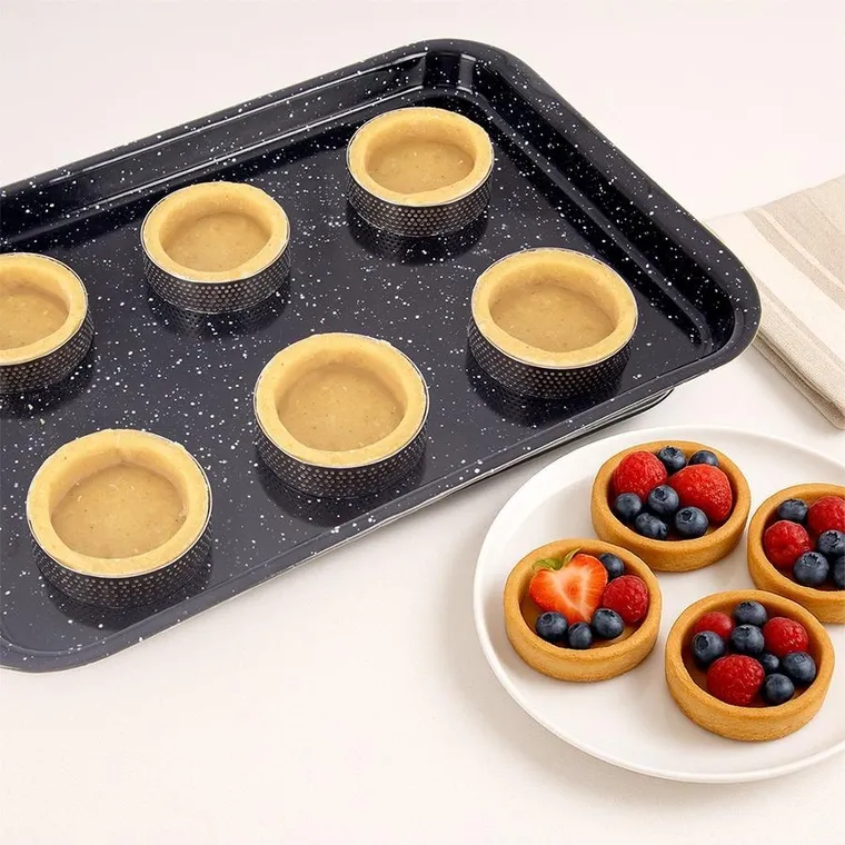 Orion, forma do tartaletek, stalowa, rant perforowany, 7 cm, 6 szt.