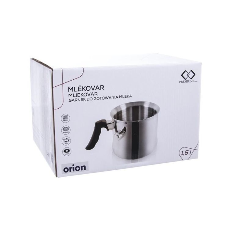 Orion, garnek do gotowania mleka, 1,5 l, stalowy