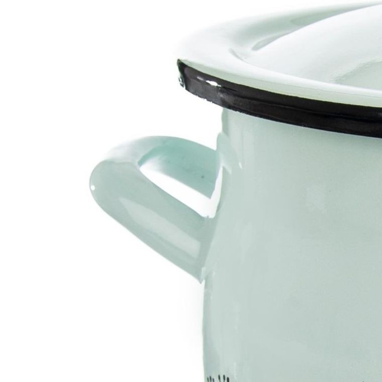 Orion, garnek emaliowany, kwiaty, 16 cm