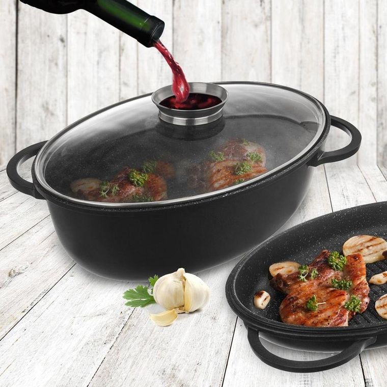 Orion, Grande, brytfanna granitowa 3w1, 10 l