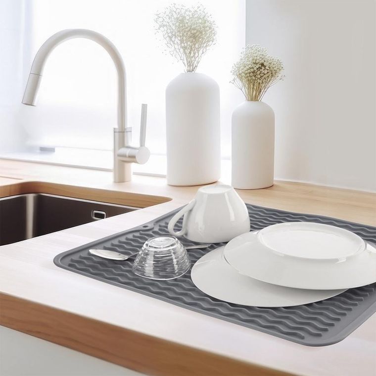 Orion, gumowa mata do suszenia naczyń, szara, 40-30,5 cm