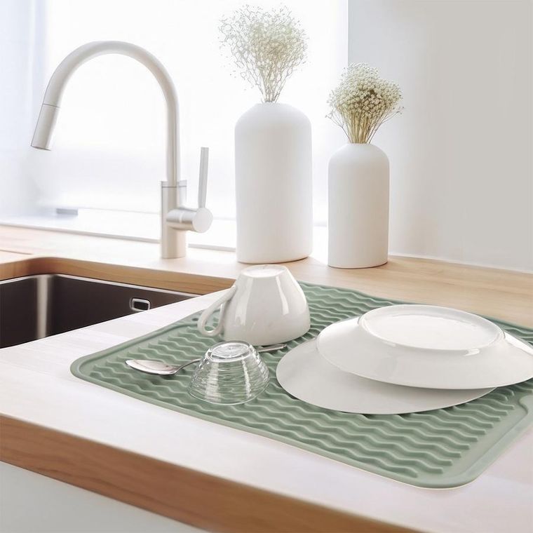 Orion, gumowa mata do suszenia naczyń, zielona, 40-30,5 cm