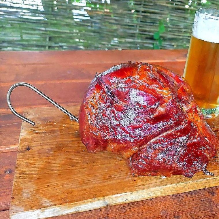 Orion, haczyk wędzarniczy, stalowy, 4 szt., 15-12 cm