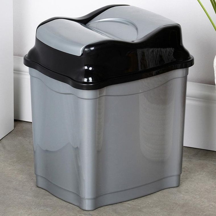 Orion, kosz na śmieci, plastikowy, szary, 5l