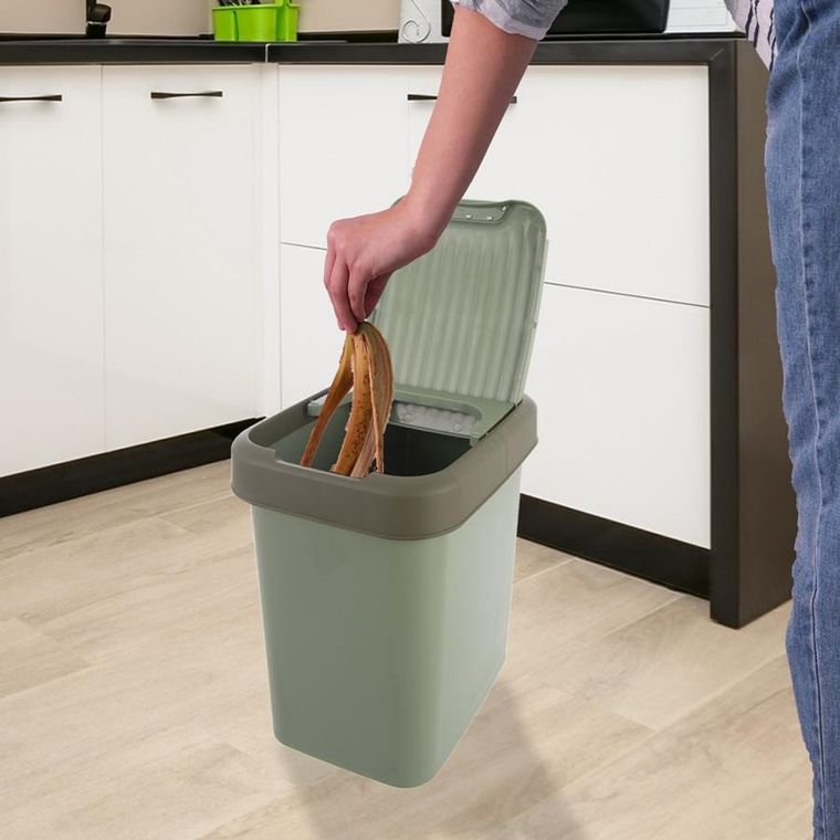 Orion, kosz na śmieci, plastikowy, zielony, 12 l