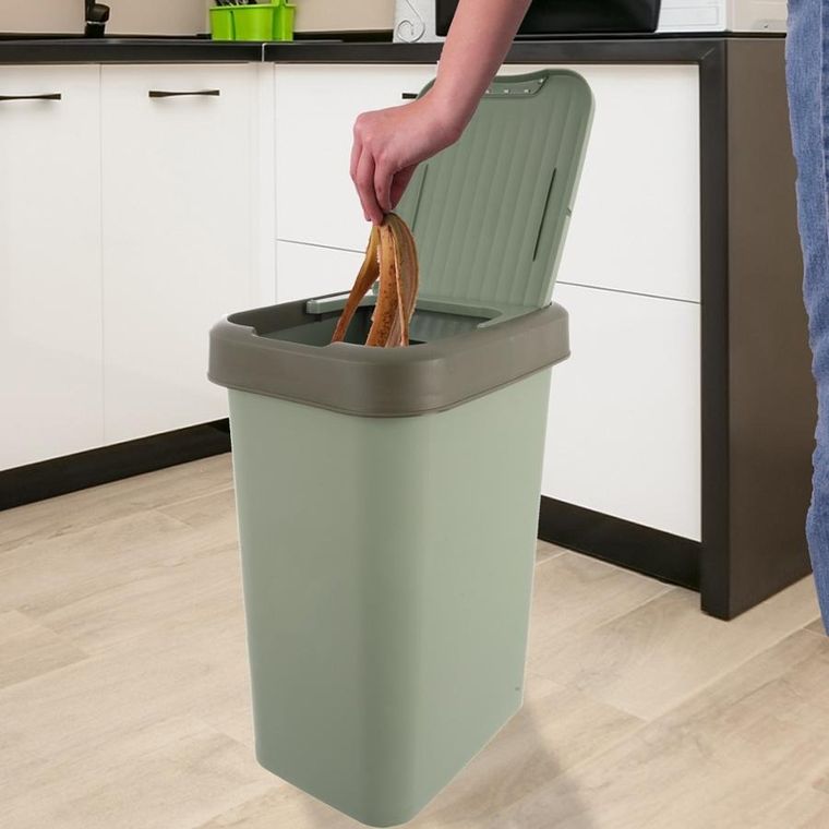 Orion, kosz na śmieci, plastikowy, zielony, 25 l