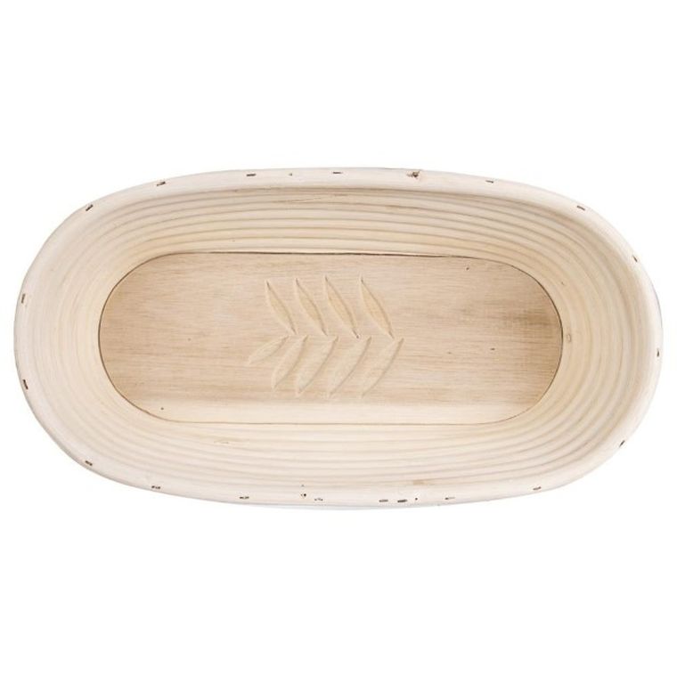 Orion, koszyk do wyrastania chleba, rattanowy, liść, 32-15-9 cm