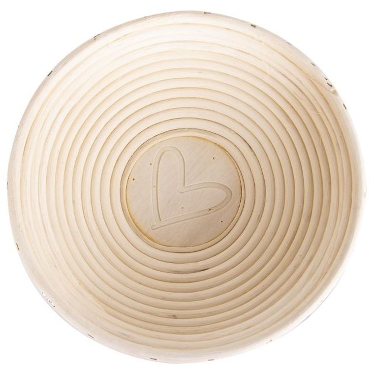 Orion, koszyk do wyrastania chleba, rattanowy, serce, 21 cm