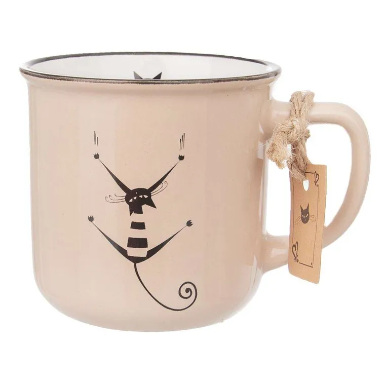 Orion, kubek ceramiczny, kot, 370 ml