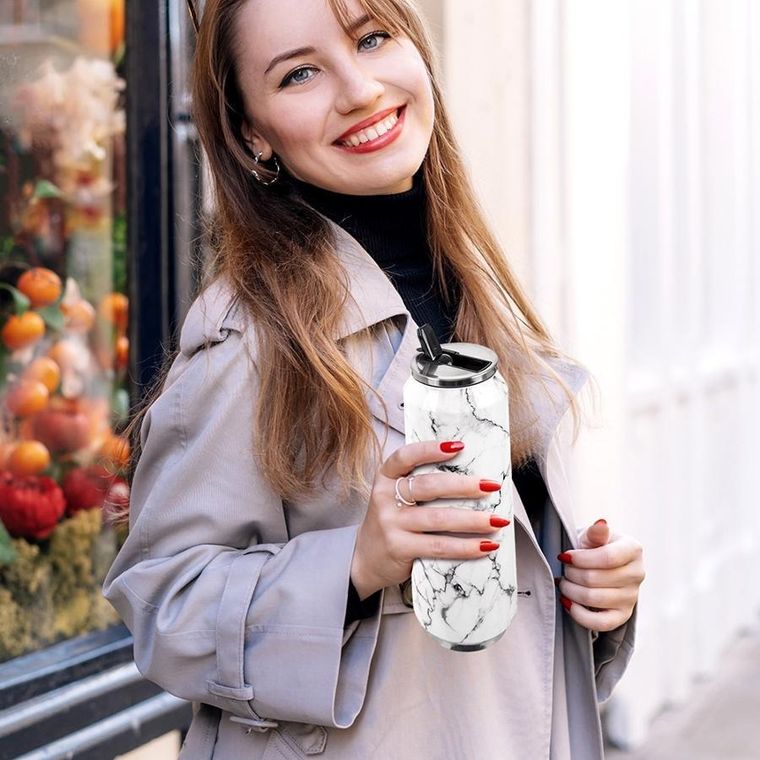 Orion, kubek termiczny, puszka, marmur, 700 ml