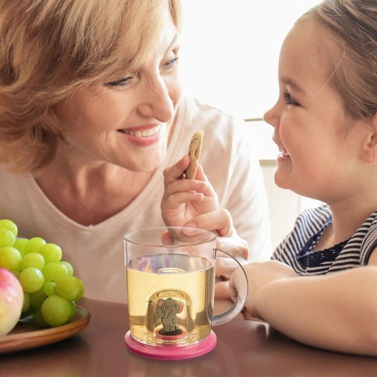 Orion, kubek z figurką dla dziecka, słoń, 240 ml