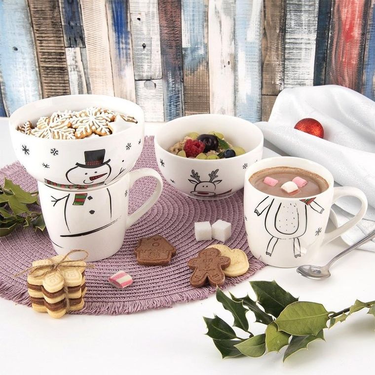 Orion, kubek z miseczką, porcelanowy, zestaw dla dziecka, 2 elementy