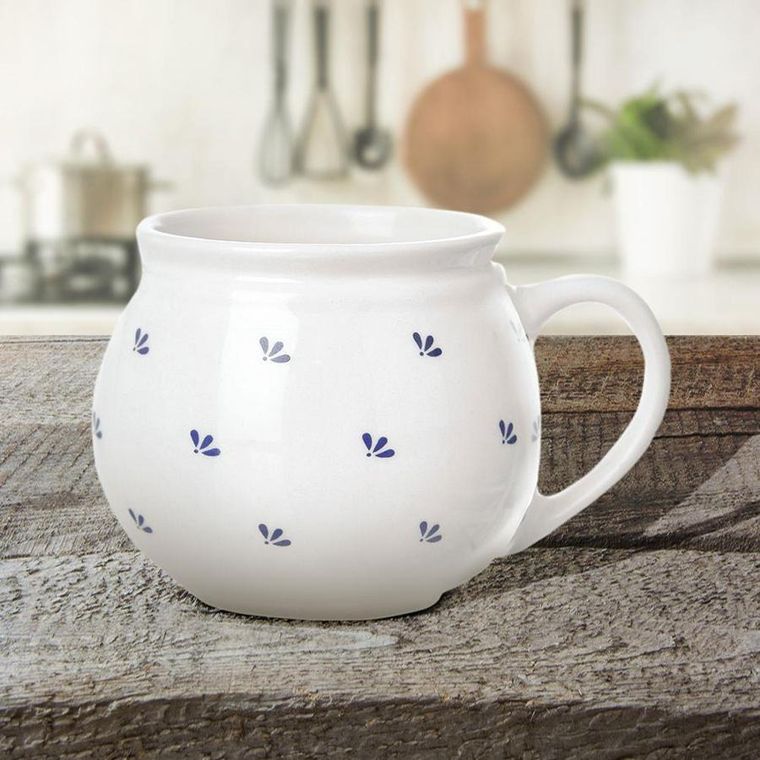 Orion, kubek z uchem ceramiczny, biały Modrobila, 190 ml