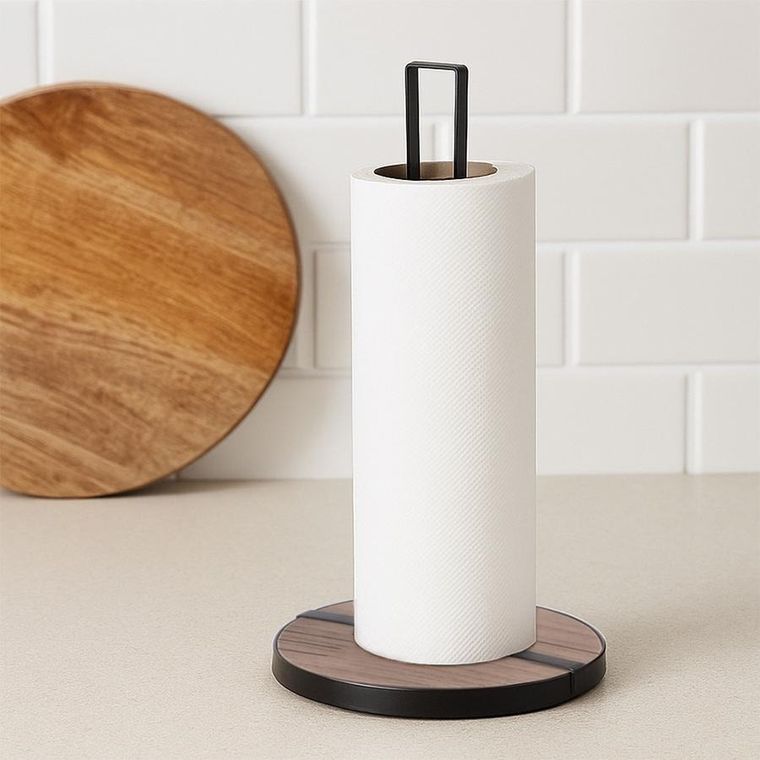 Orion, Line, stojak na ręcznik papierowy, metalowy, czarny, 32,5 cm